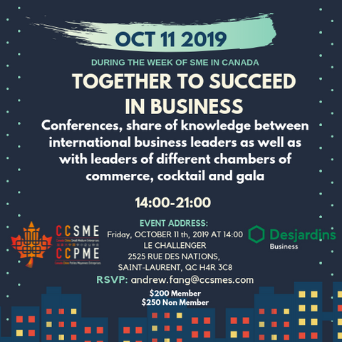 Table de 10 - La semaine canadienne des PMEs 2019 - Ensemble pour réussir en affaire